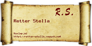 Retter Stella névjegykártya
